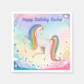 ファンタジーカラフルユニコーン スタンダードカクテルナプキン (正面)