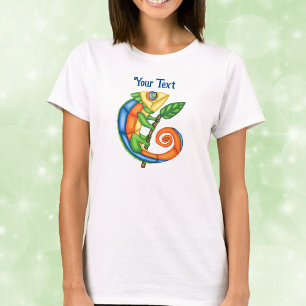ファンタジーカラフルリザードリーフオンブランチ Tシャツ