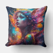 ファンタジーカラフル妖精 クッション (正面)