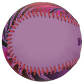 ファンタジーカラフル抽象芸術パープルフラクタルアート名 ソフトボール (正面左)