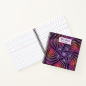 ファンタジーカラフル抽象芸術パープルフラクタルアート名 ノートブック (内部)