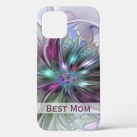 ファンタジーカラフル抽象芸術フラクタル花最高の母母 Case-Mate iPhoneケース (裏面)