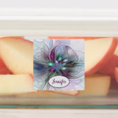 ファンタジーカラフル抽象芸術フラクタル花自身の名前 ラベル (貼付)