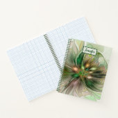 ファンタジーカラフル抽象芸術フラクタル芸術花名 ノートブック (内部)