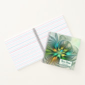 ファンタジーカラフル抽象芸術フラワーフラクタルアート名 ノートブック (内部)