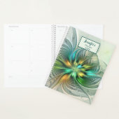 ファンタジーカラフル抽象芸術フラワーフラクタルアート名 プランナー手帳 (ディスプレー)