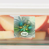 ファンタジーカラフル抽象芸術フラワーフラクタルアート名 ラベル (貼付)