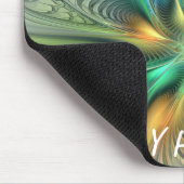 ファンタジーカラフル抽象芸術フラワーフラクタルアート文字 マウスパッド (コーナー)