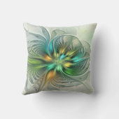 ファンタジーカラフル抽象芸術フラワーフラクタルアート クッション (裏面)