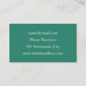 ファンタジーカラフル抽象芸術フラワーフラクタルアート 名刺 (裏面)