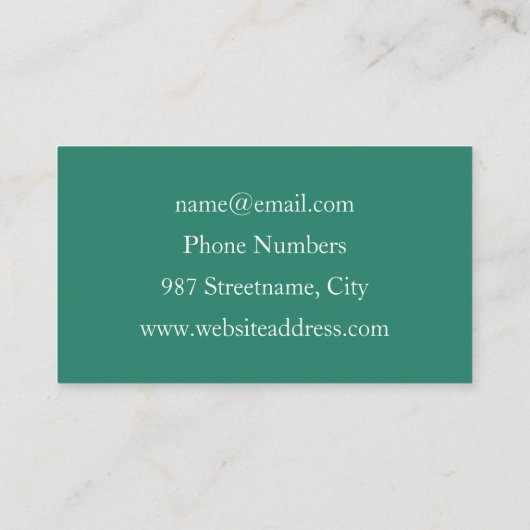 ファンタジーカラフル抽象芸術フラワーフラクタルアート 名刺 (裏面)