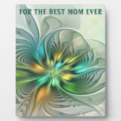 ファンタジーカラフル抽象芸術フラワーフラッ最高のクラママ フォトプラーク (正面)