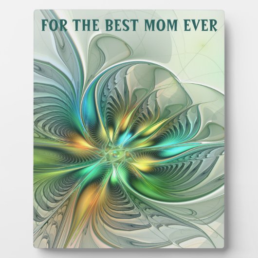 ファンタジーカラフル抽象芸術フラワーフラッ最高のクラママ フォトプラーク (正面)