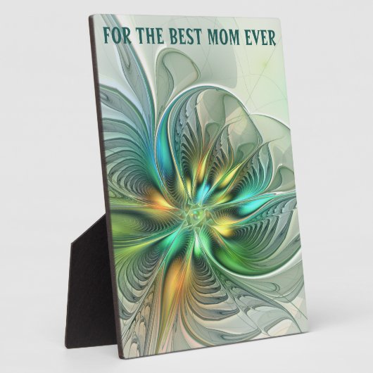 ファンタジーカラフル抽象芸術フラワーフラッ最高のクラママ フォトプラーク (側面)