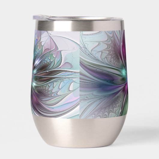 ファンタジーカラフル抽象芸術モダンフラクタル花 (右面)