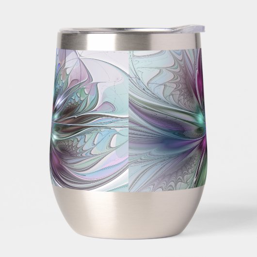 ファンタジーカラフル抽象芸術モダンフラクタル花 (左面)