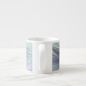 ファンタジーカラフル抽象芸術モダンフラクタル花 エスプレッソカップ (裏面)