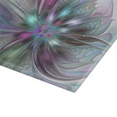 ファンタジーカラフル抽象芸術モダンフラクタル花 カッティングボード (角)