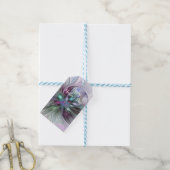 ファンタジーカラフル抽象芸術モダンフラクタル花 ギフトタグ (より糸付き)