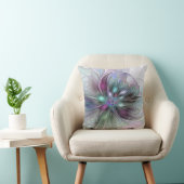 ファンタジーカラフル抽象芸術モダンフラクタル花 クッション (椅子)