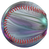 ファンタジーカラフル抽象芸術モダンフラクタル花 ソフトボール (正面左)