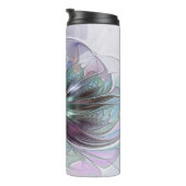 ファンタジーカラフル抽象芸術モダンフラクタル花 タンブラー (回転右)