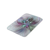 ファンタジーカラフル抽象芸術モダンフラクタル花 バスマット (アングル)