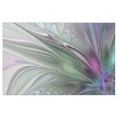 ファンタジーカラフル抽象芸術モダンフラクタル花 ファブリック (ファットクウォーター)