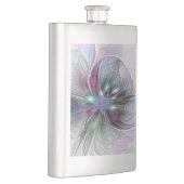 ファンタジーカラフル抽象芸術モダンフラクタル花 フラスク (右)