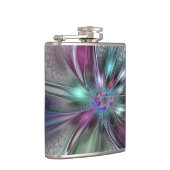 ファンタジーカラフル抽象芸術モダンフラクタル花 フラスク (右)