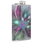 ファンタジーカラフル抽象芸術モダンフラクタル花 フラスク (右)