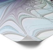 ファンタジーカラフル抽象芸術モダンフラクタル花 ポスター (角)