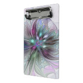 ファンタジーカラフル抽象芸術モダンフラクタル花 ミニクリップボード (アングル2)