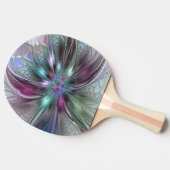 ファンタジーカラフル抽象芸術モダンフラクタル花 卓球ラケット (横)