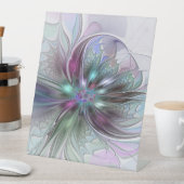 ファンタジーカラフル抽象芸術モダンフラクタル花 台座サイン (インサイチュ)