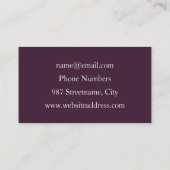 ファンタジーカラフル抽象芸術モダンフラクタル花 名刺 (裏面)