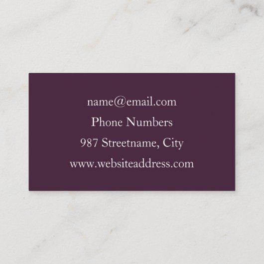 ファンタジーカラフル抽象芸術モダンフラクタル花 名刺 (裏面)