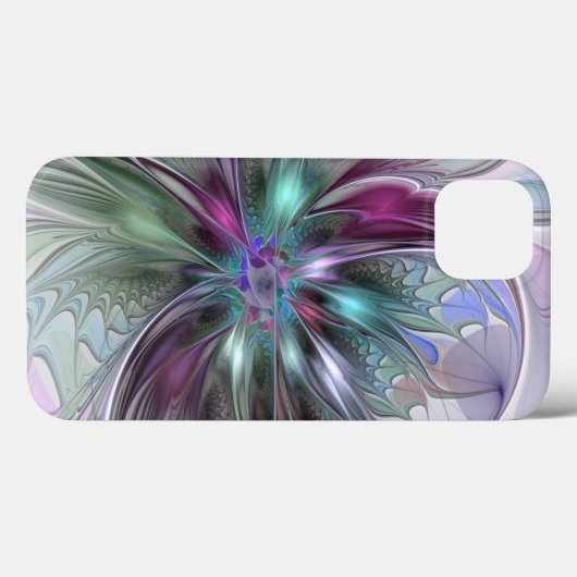 ファンタジーカラフル抽象芸術モダンフラクタル花 Case-Mate iPhoneケース (裏面 (横))