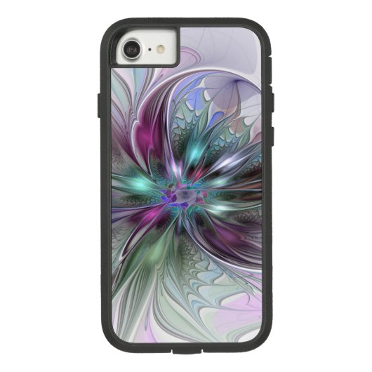 ファンタジーカラフル抽象芸術モダンフラクタル花 Case-Mate iPhoneケース (裏面)