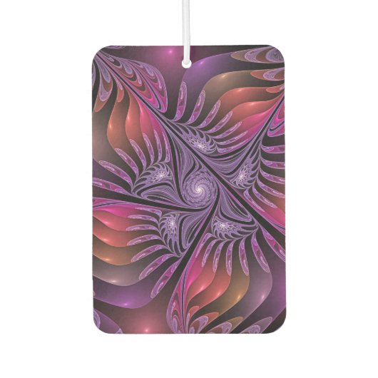 ファンタジーカラフル抽象芸術紫トリップ（幻覚体験）のようなフラクタル カーエアーフレッシュナー (正面)