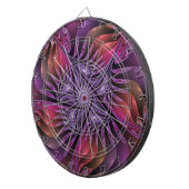 ファンタジーカラフル抽象芸術紫トリップ（幻覚体験）のようなフラクタル ダーツボード (正面右)