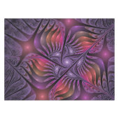 ファンタジーカラフル抽象芸術紫トリップ（幻覚体験）のようなフラクタル テーブルクロス (正面(横))