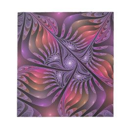 ファンタジーカラフル抽象芸術紫トリップ（幻覚体験）のようなフラクタル ノートパッド