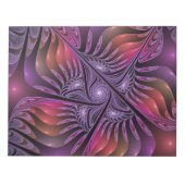 ファンタジーカラフル抽象芸術紫トリップ(幻覚体験)のようなフラクタル ノートパッド (正面)