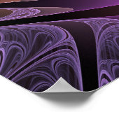 ファンタジーカラフル抽象芸術紫トリップ(幻覚体験)のようなフラクタル ポスター (角)