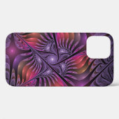 ファンタジーカラフル抽象芸術紫トリップ(幻覚体験)のようなフラクタル Case-Mate iPhoneケース (裏面 (横))