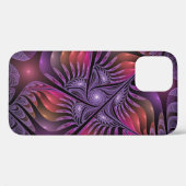 ファンタジーカラフル抽象芸術紫トリップ(幻覚体験)のようなフラクタル Case-Mate iPhoneケース (裏面 (横))