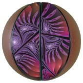 ファンタジーカラフル抽象芸術紫モダンフラクタル バスケットボール (縦)