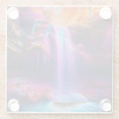 ファンタジーカラフル滝 ガラスコースター (裏面)