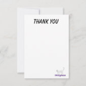 ファンタジーカラフル熱気球飛んでいる サンキューカード (裏面)